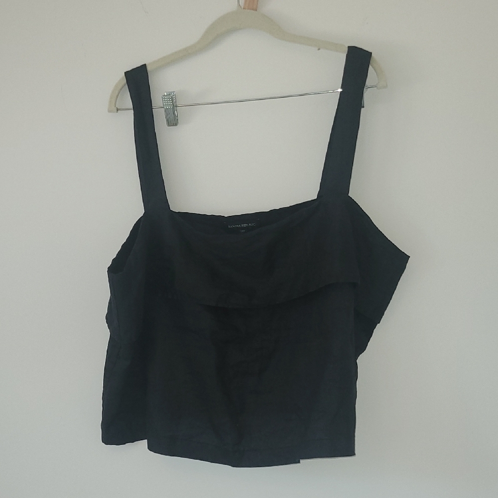 Banana Republic Black Sleeveless Boxy Tank Top